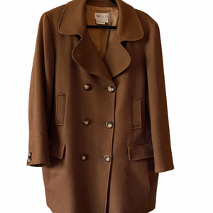 Wool classic double breasted winter coat by Worth. size XL